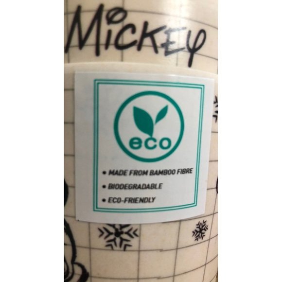 2 Sets of Four Mickey Mouse Christmas Bamboo Cups - Picture 6 of 6